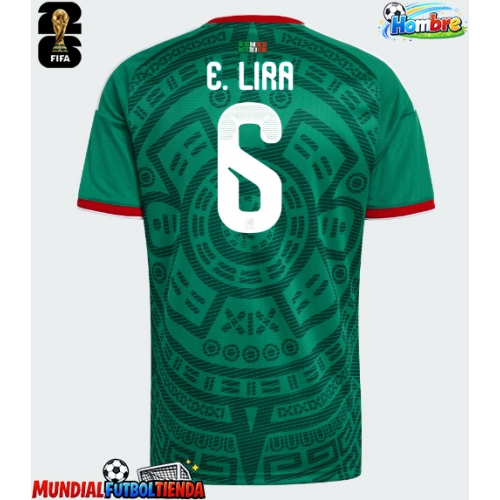 Camiseta México Erik Lira #6 Primera Equipación Replica Mundial 2026 mangas cortas